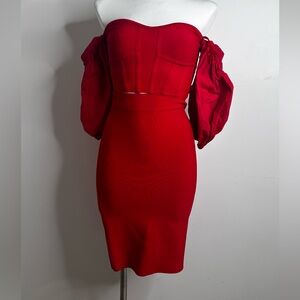 BCBGMAXAZRIA red Nathalia skirt